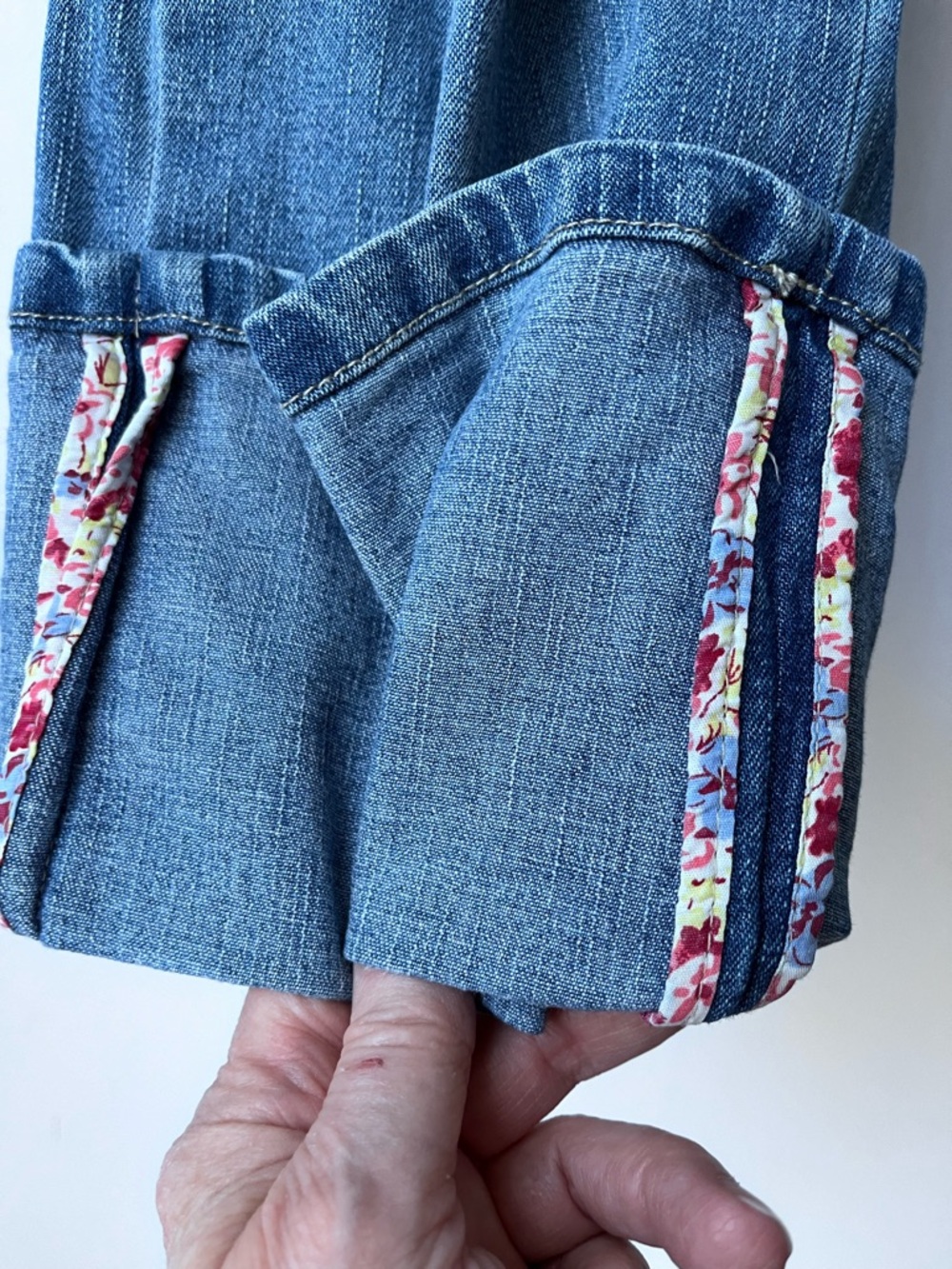 Vintage Field Gear Women’s Denim Blue Cropped Cuffed Jeans Sz 12 - Picture 7 of 10